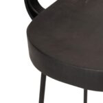 Aiden Black Mango Wood Bar Stools - Set of 2  - Black Iron Legs - Image 4