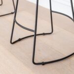 Aiden Natural Mango Wood Bar Stools - Set of 2 - Black Iron Legs - Image 4