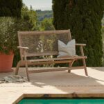 Akira Wooden Garden Rope Folding Bench