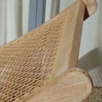 Akira Wooden Garden Rope Folding Sun Lounger - Image 3