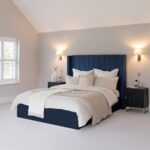 Alice Double Ottoman Bed - Ink