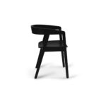 Priya Whitewash Dining Table Set - 6 Seater - Ella Black Wooden Chairs - Image 15