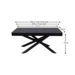 Amelia Black Wood Dining Table - Extendable - Image 14