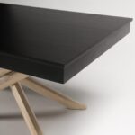 Outlet - Amelia Black Wood Non-Extendable Dining Table - Whitewash Legs - Image 4