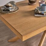Outlet - Amelia Oak Wood Non Extendable Dining Table - Image 2