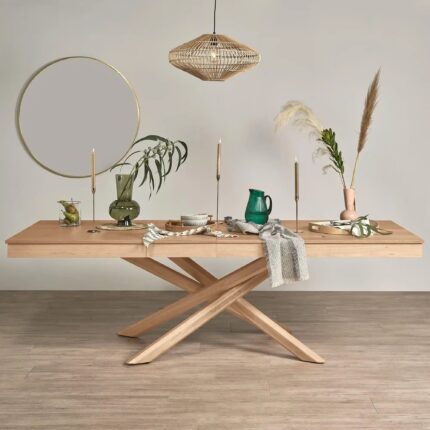 Outlet - Amelia Pale Oak Wood Extendable Dining Table