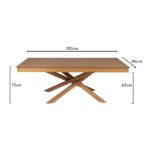 Outlet - Amelia Oak Wood Non Extendable Dining Table - Image 6