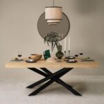 Amelia Pale Oak Dining Table Set with Black Legs - 6 Seater - Pale Oak Armchairs - Image 2