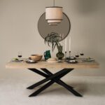 Amelia Whitewash Wood Dining Table - Extendable - Black Legs