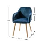 Amelia Whitewash Dining Table Set - 6 Seater - Freya Blue Carver Chairs - Whitewash Oak Legs - Image 8