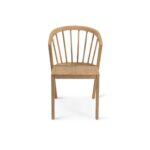 Amelia Whitewash Dining Table Set - 6 Seater - Mabel Pale Oak Spindle Back Chairs - Image 2
