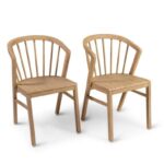 Amelia Whitewash Dining Table Set - 6 Seater - Mabel Pale Oak Spindle Back Chairs - Image 6