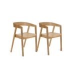 Amelia Pale Oak Extendable Dining Table Set - 6 Seater - Pale Oak Armchairs - Image 10