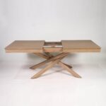 Amelia Whitewash Extendable Dining Table Set - 6 Seater - Freya Blue Dining Chairs - Whitewash Oak Legs - Image 8