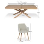 Amelia Whitewash Extendable Dining Table Set - 6 Seater - Freya Boucle Carver Chairs - Whitewash Legs - Image 14