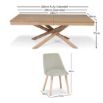 Amelia Whitewash Extendable Dining Table Set - 6 Seater - Freya Boucle Dining Chairs - Whitewash Legs - Image 13