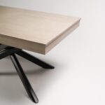 Outlet - Amelia Whitewash Wood Non Extending Dining Table - Black Legs - Image 4