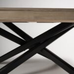 Outlet - Amelia Whitewash Wood Non Extending Dining Table - Black Legs - Image 5