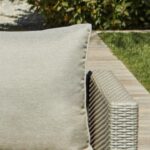 Aria 2 Seater Rattan Garden Sofa - Light Grey - Image 4