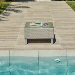 Aria 6 Extended Garden Corner Sofa with Coffee Table - Light Grey - Image 4