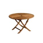 Ashby 4 Seater Round Wooden Garden Armchair Dining Set - 100cm - Image 11