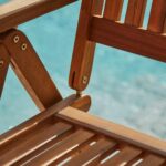 Ashby 6 Seater Wooden Garden Dining Set & Cream Parasol - 150cm - Image 7