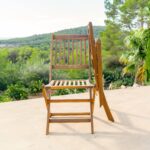 Ashby 6 Seater Wooden Round Garden Dining Set - 130cm - Image 8