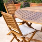 Ashby 8 Seater Wooden Round Folding Garden Dining Table - 160cm - Image 5