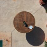 Ashby 8 Seater Wooden Round Folding Garden Dining Table - 160cm - Image 8