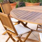 Ashby 8 Seater Wooden Round Garden Armchair Dining Set with Cream Parasol - 160cm - Image 8