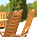 Ashby 8 Seater Wooden Round Garden Dining Set with Arms & Grey Parasol - 160cm - Image 10