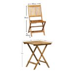 Outlet - Ashby Wooden Garden Bistro Dining Set - Image 13