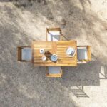 Aspen 4 Seater Wooden Extendable Garden Dining Set with Cushions - Grey LED Premium Parasol - Image 10