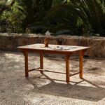 Aspen 4 Seater Wooden Extendable Garden Dining Set with Cushions - Grey LED Premium Parasol - Image 3