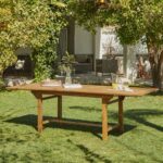 Aspen 4 Seater Wooden Garden Dining Set with Cream Parasol - 140cm to 200cm - Image 8