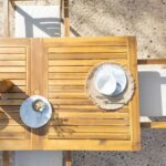 Aspen 8 Seater Wooden Garden Dining Set with Cushions & Cream LED Premium Parasol  - 160cm to 240cm - Image 6