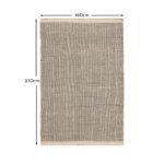 Outlet - Atcham Black/Natural Pebble Wool with Cotton Rug - 160 x 230cm - Image 7
