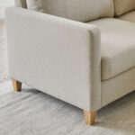 Ava Large Chaise Corner Sofa - Right Hand - Sand with Pale Oak Legs - Image 4