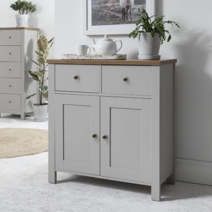 Outlet - Bampton 2 Door Sideboard - Stone Grey