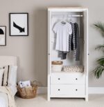 Bampton Wardrobe & Drawers Bedroom Set - Alabaster White - Image 4
