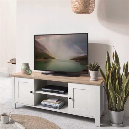 Bampton White TV Unit