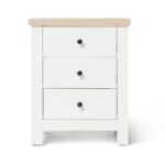 Bampton 3 Drawer Bedside Table - Set of 2 - Alabaster White - Image 10
