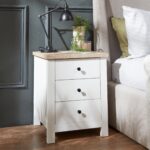 Bampton 3 Drawer Bedside Table - Set of 2 - Alabaster White - Image 2