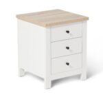 Bampton 3 Drawer Bedside Table - Set of 2 - Alabaster White - Image 6