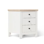 Bampton 3 Drawer Bedside Table - Set of 2 - Alabaster White - Image 7