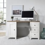 Bampton 3 Drawer Desk - Alabaster White