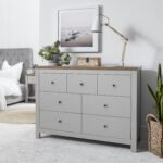 Bampton 3 Piece Bedroom Set - 3 Over 4 Chest of Drawers - Stone Grey - Image 4