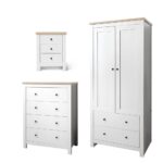 Bampton 3 Piece Bedroom Set - Chest of 4 Drawers - Alabaster White