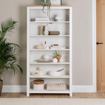 Bampton White Tall  Bookcase