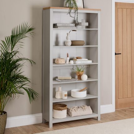 Bampton Stone Grey Tall  Bookcase